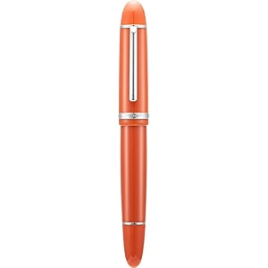 gold leaf jinhao x159 orange acrylic fountain pen  8 fine nib gold trim for writing and calligraphy with refill ink converter orange silver trim