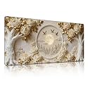 Gold Leaf Peony &amp; Full Moon Mouse Pad, Luxury Gilt Relief Forest Desk Mat - Large Non-Slip Office PC Laptop Desk Pad - 35.5"x15.7" x 3mm