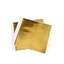 Gold Leaf Sheets, 100 Sheets, 8 by 8.cm Gilding Foil for Gilding, Resin Art, Decoration Crafting, Paintings, Arts Crafts, Nail Deco,Furniture, Size 3.14 * 3.35 inhches