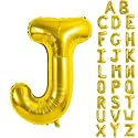 Gold Letter Balloons 40 Inch Large Letter J Balloon Aluminum