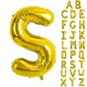Gold Letter Balloons 40 Inch Large Letter S Balloon Aluminum