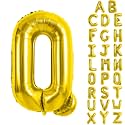 Gold Letter Balloons 40 Inch Large Letter Q Balloon Aluminum