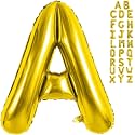 Gold Letter Balloons 40 Inch Large Letter A Balloon Aluminum