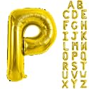 Gold Letter Balloons 40 Inch Large Letter P Balloon Aluminum