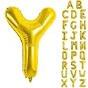 Gold Letter Balloons 40 Inch Large Letter Y Balloon Aluminum