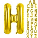 Gold Letter Balloons 40 Inch Large Letter H Balloon Aluminum