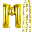 Gold Letter Balloons 40 Inch Large Letter M Balloon Aluminum