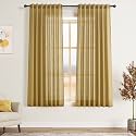 Gold Linen Curtains 63 Inches Long 2