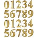 Gold Mailbox Number Stickers, Self Stick Door Address Numbers