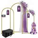 Gold Metal Arch Backdrop Stand Set of 3-6ft 5ft 4ft - Wedding Arch Frame