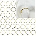 Gold Napkin Rings Set of 100,Matte Metal Twisted Wave Shaped Napkin Holders