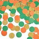 MOWO Gold Orange and Green Confetti Table Decoration, 1.2'', 200pc
