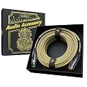 AA AUDIO ACCESSORY Gold Series Star Quad XLR Cables 25ft Handmade Mic Cord