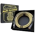AA AUDIO ACCESSORY Gold Series Star Quad XLR Cables 15ft Handmade Mic Cord