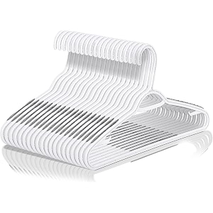 golden bird plastic hangers for clothes hanger wardrobe storage organizer durable coat hanger with shoulder grooves ideal for everyday use on cloth grey gripped 20