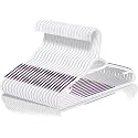 Golden bird Plastic Hangers for Clothes Hanger Wardrobe Storage Organizer Durable Coat Hanger with Shoulder Grooves Ideal for Everyday Use on Cloth (Purple Gripped, 40)