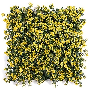 artificial wall grass for home decoration 9 pcs i grass mat for wall i vertical garden artificial plants yellow green design 50cm x 50cm x 5cm plastic pack of 9