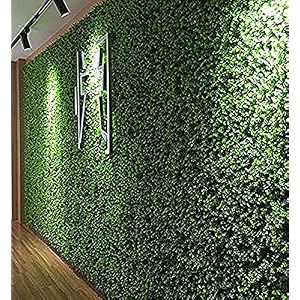 artificial wall grass for home decoration 6 pc i grass mat for wall i vertical garden artificial plants dark green 60cm x 40cm x 3cm plastic pack of 6 plastic