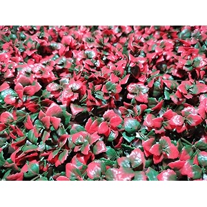 artificial wall grass for home decoration 11 pcs i grass mat for wall i vertical garden artificial plants red 50cm x 50cm x 8cm plastic pack of 11