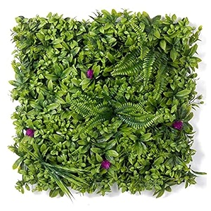 golden cart artificial wall grass for home decoration 10 pcs i grass mat for wall i vertical garden artificial wall plants green amp purple design 50cm x 50cm x 5cm pack of 10
