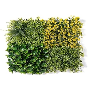golden cart plastic artificial wall grass for home decoration 8 pcs i grass mat for wall i vertical garden artificial wall plants green 2 x 2 design 50cm x 50cm x 5cm pack of 8