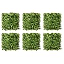 Golden Cart Artificial Wall Grass for Home Decoration (6 Pcs) I Grass Mat for Wall I Vertical Garden Artificial Wall Plants (Green &amp; Purple Design, 50cm X 50cm X 5cm, Pack of 6)