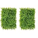Golden Cart Artificial Wall Grass for Home Decoration (2 Pcs) I Grass Mat for Wall I Vertical Garden Artificial Wall Plants (Natural Green, 60cm X 40cm X 8cm, Pack of 2)