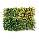 Golden Cart Plastic Artificial Wall Grass For Home Decoration (9 Pcs) I Grass Mat For Wall I Vertical Garden Artificial Wall Plants (Green 2 X 2 Design, 50Cm X 50Cm X 5Cm, Pack Of 9)
