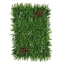 Artificial Wall Grass for Home Decoration (3 Pcs) I Grass Mat for Wall I Vertical Garden Artificial Plants (Green, Red &amp; Purple, 60cm X 40cm X 8cm, Plastic, Pack of 3)