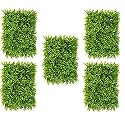 Golden Cart Artificial Wall Grass for Home Decoration (5 Pcs) I Grass Mat for Wall I Vertical Garden Artificial Plants (Natural Green, 60cm X 40cm X 8cm, Plastic, Pack of 5)