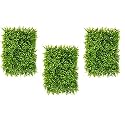 Golden Cart Artificial Wall Grass for Home Decoration (3 Pcs) I Grass Mat for Wall I Vertical Garden Artificial Plants (Natural Green, 60cm X 40cm X 8cm, Plastic, Pack of 3)