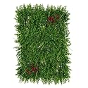 Artificial Wall Grass for Home Decoration (9 Pcs) I Grass Mat for Wall I Vertical Garden Artificial Plants (Green, Red &amp; Purple, 60cm X 40cm X 8cm, Plastic, Pack of 9)