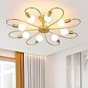 Golden Chandiler for Bedroom,Living Room, Restaurants (Without Bulb)