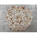 Golden Healer Quartz Chips – Natural Mini Golden Healer Quartz Stones, Crushed Undrilled Golden Healer Quartz, Semi-Tumbled Genuine Golden Healer Quartz (1/8 lb)
