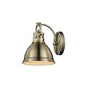 Golden Lighting 3602-BA1 AB Duncan Bath Vanity, 8.25"L x 6.5"W x 8.5"H, Aged Brass with an Aged Brass Shade