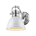 Golden Lighting 3602-BA1 CH-WH Traditional, Chrome- Vanity Light, Bathroom Vanity Light, Bathroom Lighting, Bathroom Lights Over Mirror, Bathroom Vanity Lights Over Mirror,