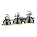 Golden Lighting 3602-BA3 PW-BK Traditional, Pewter- Bathroom Vanity Light, Vanity Lights, Vanity Lights for bathroom, Bathroom light fixtures over mirror, vanity lighting fixtures,