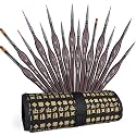Golden Maple Miniature Paint Brushes, 15PC Model Brushes Micro Detail Paint Brush Set, Fine Detailing for Acrylics, Oils, Watercolors & Paint by Number, Figurine (Brown)
