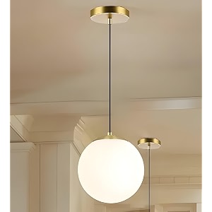 Golden Metal Glass Hanging Pendant Light
