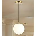 Golden Metal amp Glass Hanging Pendant Light