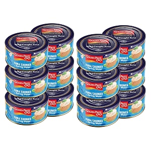 golden prize canned tuna chunks in spring water 185g pack of 12