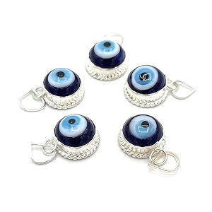the crystal hub - blue evil eye pendants with chain original turkish nazariya