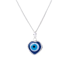 the crystal hub - blue evil eye pendants with chain original turkish nazariya