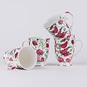 GOLDEN QUEEN'S Mug Set of 2 for Coffee, Tea, Milk | Perfect for Casual Gatherings, Tea Party or Daily Beverage | 24 Carat Gold on Foot (Birds in a Vine)