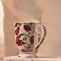GOLDEN QUEEN'S Mug Set of 2 for Coffee, Tea, Milk | Perfect for Casual Gatherings, Tea Party or Daily Beverage | 24 Carat Gold on Foot (Trailing Blooms)
