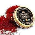 Golden Saffron, Finest Pure Premium All Red Saffron Threads, Grade A+ Super Negin, Non-GMO Verified. For Tea, Paella, Rice, Desserts, Golden Milk and Risotto (3.0 Grams)