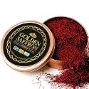 Golden Saffron, Finest Pure Premium All Red Saffron Threads, Grade A+ Super Negin, Non-GMO Verified. For Tea, Paella, Rice, Desserts, Golden Milk and Risotto (28.0 Grams)