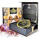 Golden Saffron Luxtury Gift Box, Premium All Red Saffron Threads, Grade A+ Super Negin, Perfect For Any Occasions Non-GMO Verified for Tea, Paella, Rice, Desserts, and Risotto (10.0 Grams Gift Box)
