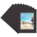 Golden State Art, 10 Pack 11x14 Black Picture Mat for 8x10 Photos