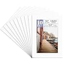 Golden State Art, 10 Pack 5x7 White Picture Mat for 4x6 Photos
